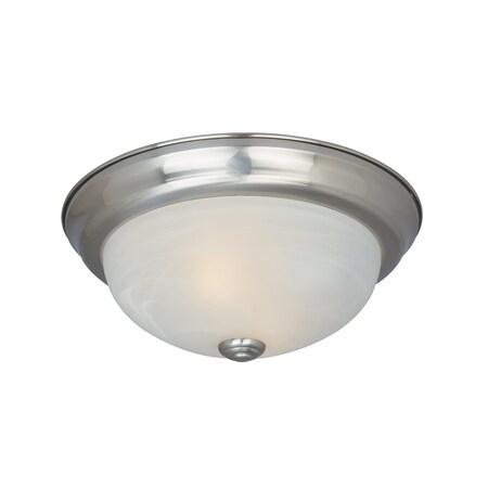 Designers Fountain 14in 2-Light Satin Platinum Ceiling Light Flush Mount 1257M-SP-AL